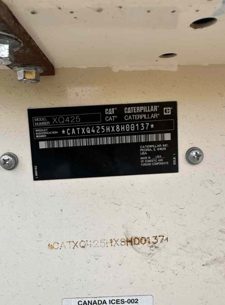 Caterpillar XQ425 Trailer Mounted Diesel Generator